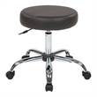 Pneumatic Backless Drafting Chair with Dillon Gray Vinyl Seat