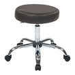 Pneumatic Backless Drafting Chair with Dillon Gray Vinyl Seat