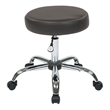 Pneumatic Backless Drafting Chair with Dillon Gray Vinyl Seat