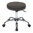 Pneumatic Backless Drafting Chair with Dillon Gray Vinyl Seat