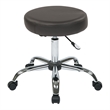 Pneumatic Backless Drafting Chair with Dillon Gray Vinyl Seat