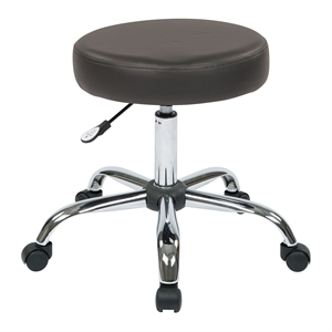 pneumatic backless drafting chair with dillon gray vinyl seat