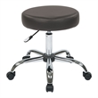 Pneumatic Backless Drafting Chair with Dillon Gray Vinyl Seat