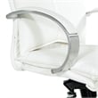Deluxe Mid Back Executive Chair in White Dillon Snow Faux Leather