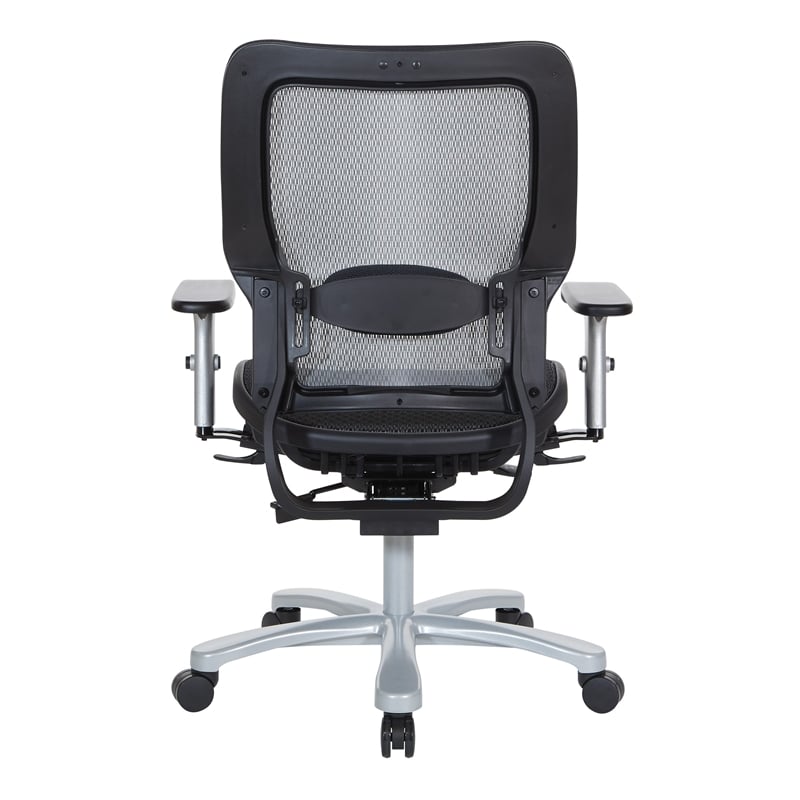 Air Grid Seat and Back Big & Tall Chair in Black Fabric