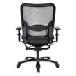 Air Grid Big & Tall Ergonomic Chair with 2-Way Adjustable Arms in Black Fabric