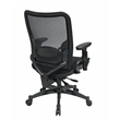 Dual Function Air Grid Back Managers Office Chair in Black Fabric