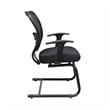 Air Grid Black Back Guest Chair with Fabric Seat and Cantilever Base