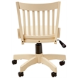 Deluxe Armless Wood Bankers Office Chair with Wood Seat in White