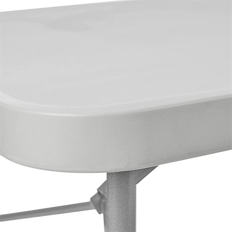 4' Light Gray Resin Multi Purpose Table Ideal for Indoor or Outdoor Use