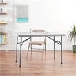 4' Light Gray Resin Multi Purpose Table Ideal for Indoor or Outdoor Use