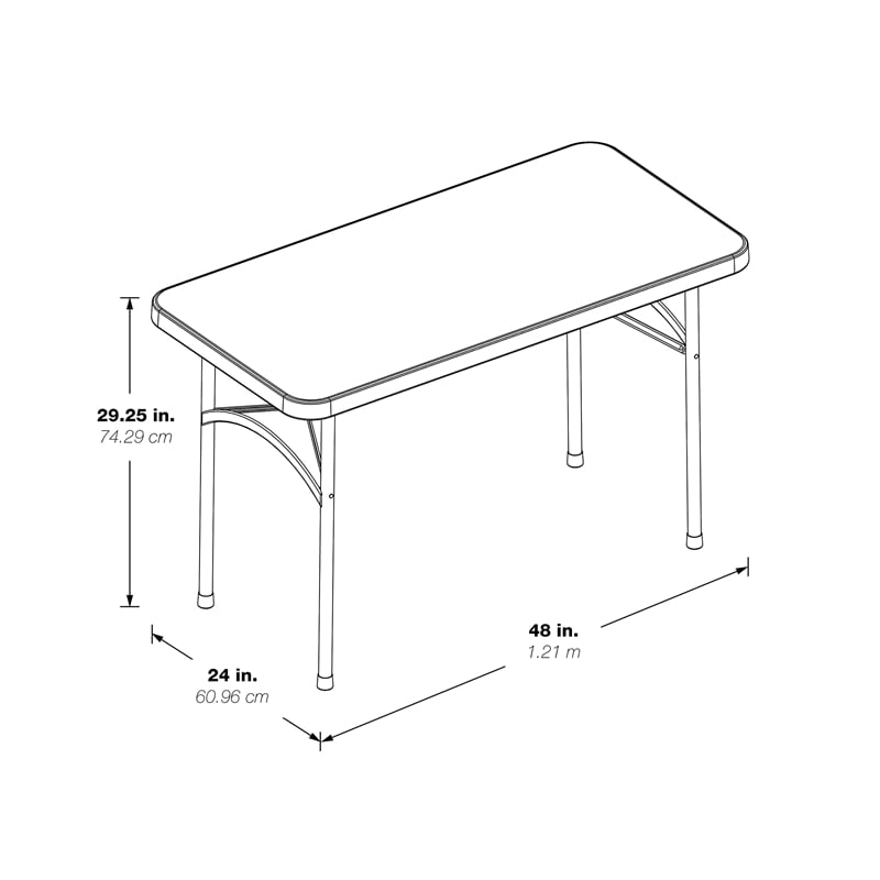 4' Light Gray Resin Multi Purpose Table Ideal for Indoor or Outdoor Use