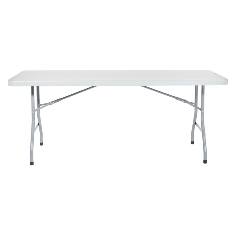 Office Star 6 foot Resin Multi Purpose Table in Light Gray