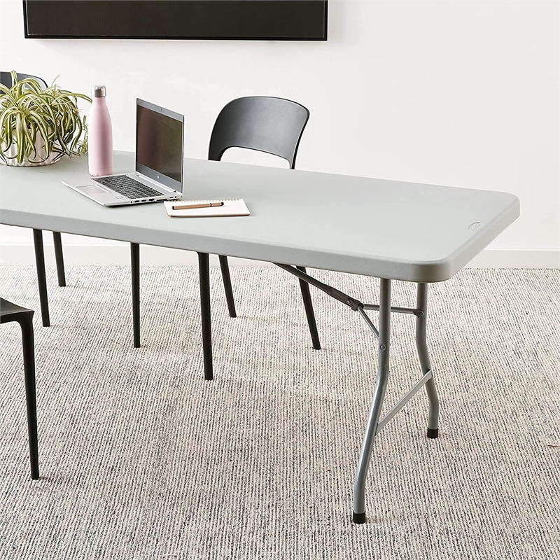 8 foot Light Gray Resin Multi Purpose Table