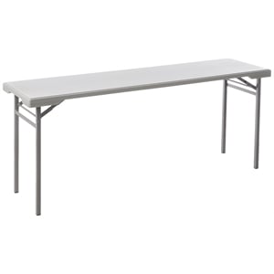 Resin Light Rectangular Training Multi Purpose Table in Gray