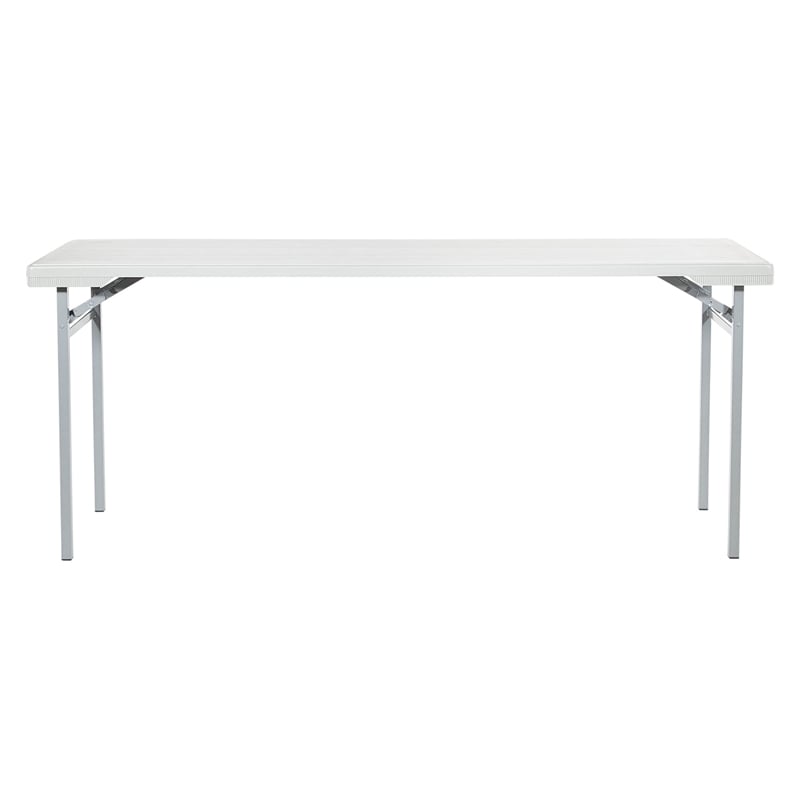 Resin Light Rectangular Training Multi Purpose Table in Gray