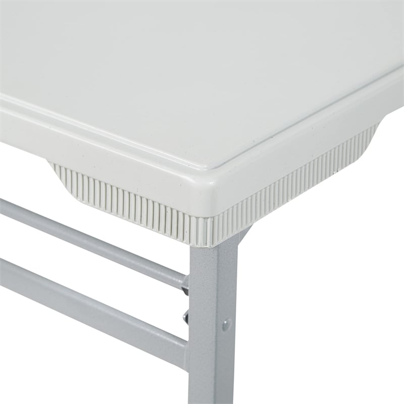 Resin Light Rectangular Training Multi Purpose Table in Gray
