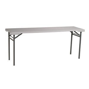 resin light rectangular training multi purpose table in gray