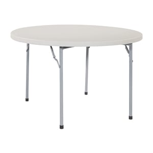 48&quot Round Light Gray Resin Multi Purpose Table