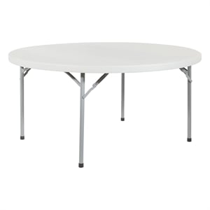 60 inch Round Resin Light Gray Multi Purpose Table