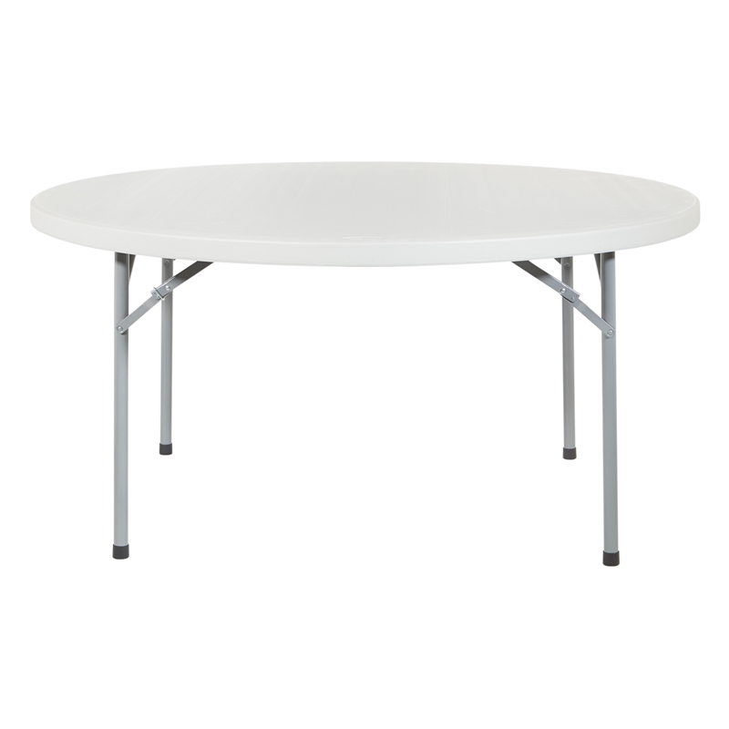 60 inch Round Resin Light Gray Multi Purpose Table