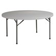 60 inch Round Resin Light Gray Multi Purpose Table