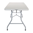 6' Resin Rectangular Multi Purpose Center Fold Table in Gray