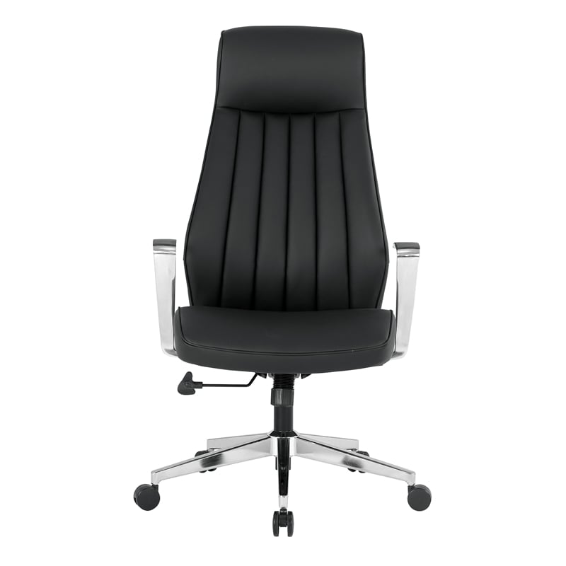 High Back Office Chair in Dillon Black in Antimicrobial Fabric
