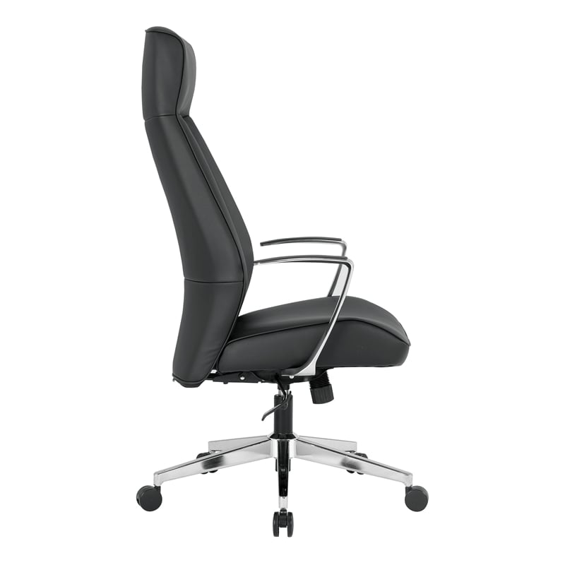 High Back Office Chair in Dillon Black in Antimicrobial Fabric