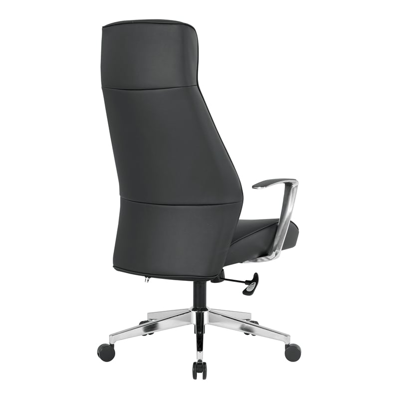 High Back Office Chair in Dillon Black in Antimicrobial Fabric