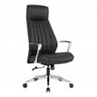 High Back Office Chair in Dillon Black in Antimicrobial Fabric