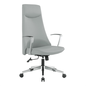 high back office chair in dillon steel in gray mesh fabric