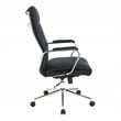 High Back Manager's Chair with Dillon Black Fabric and Chrome Base