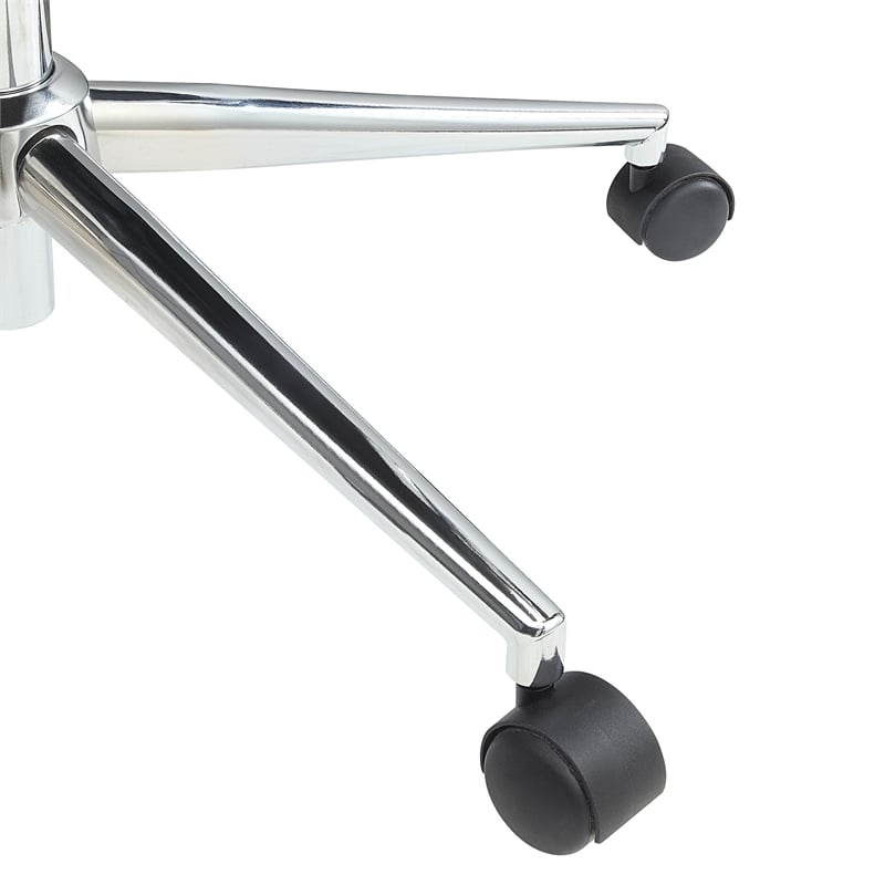 High Back Manager's Chair with Dillon Black Fabric and Chrome Base