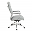 High Back Manager's Chair with Dillon Steel Gray Fabric and Chrome Base
