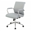 Mid Back Manager's Chair with Dillon Steel Gray Fabric and Chrome Base