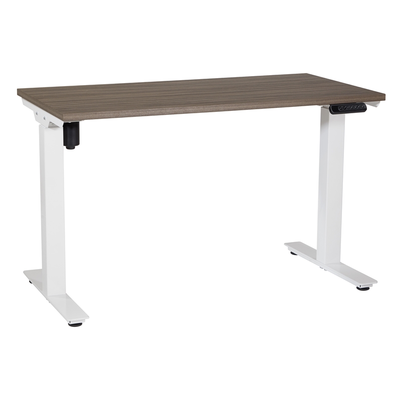 Prado Table with Urban Walnut Engineered Wood Top and White Base