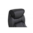 Executive Black Bonded Leather Chair with Silver Coated Nylon Base