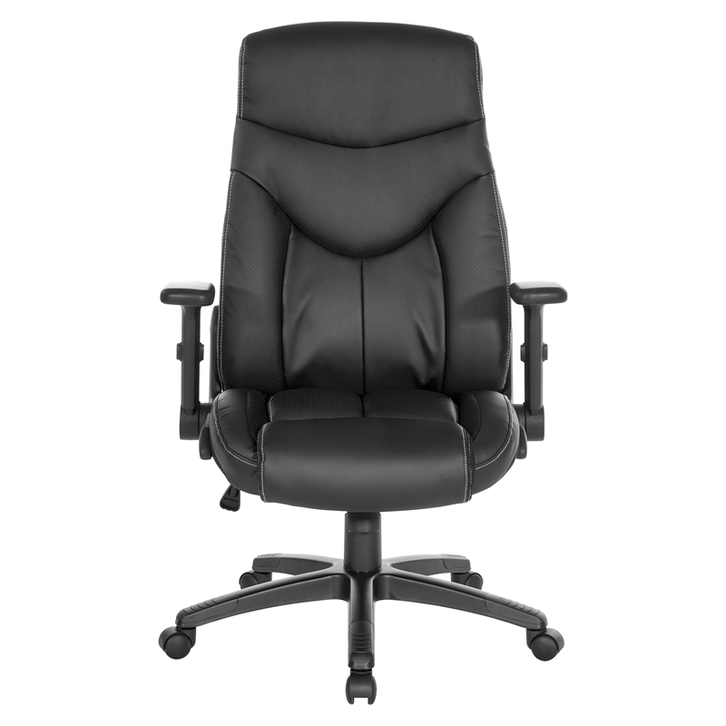 Executive High Back Black Bonded Leather Office Chair