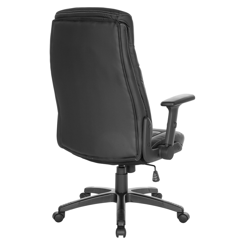 Executive High Back Black Bonded Leather Office Chair