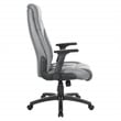 Executive High Back Charcoal Gray Bonded Leather Office Chair
