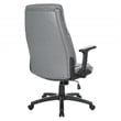Executive High Back Charcoal Gray Bonded Leather Office Chair