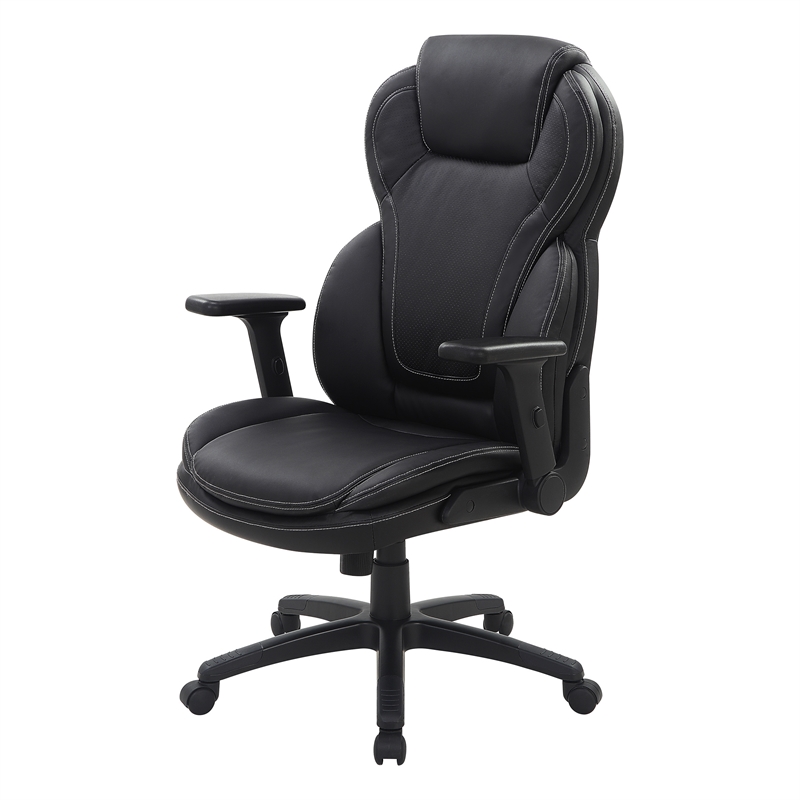 Executive High Back Black Bonded Leather Office Chair