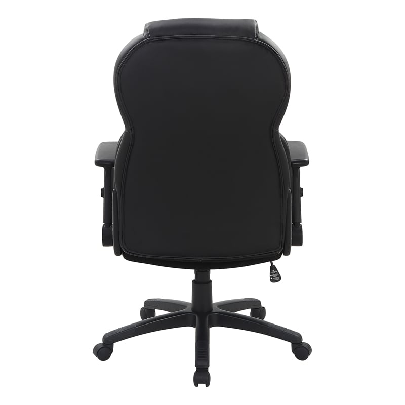Executive High Back Black Bonded Leather Office Chair