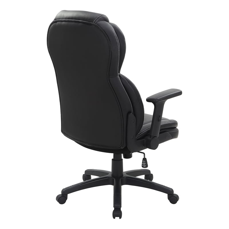 Executive High Back Black Bonded Leather Office Chair
