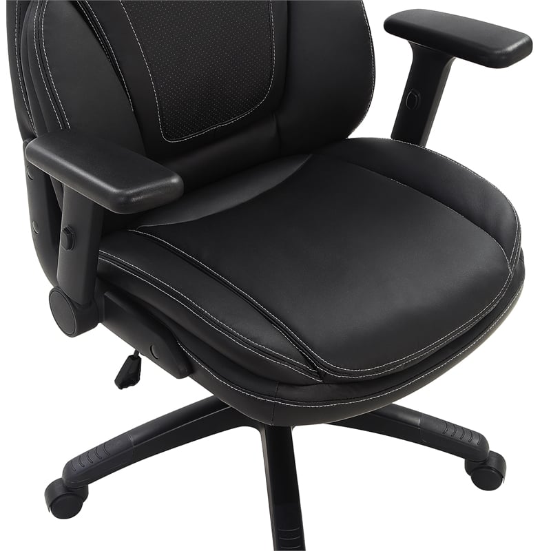 Executive High Back Black Bonded Leather Office Chair