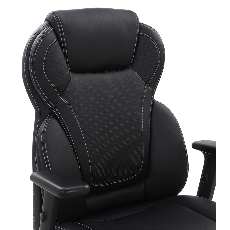 Executive High Back Black Bonded Leather Office Chair