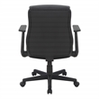 Mid-Back Managers Office Chair with Flip Up Arms in Black Faux Leather