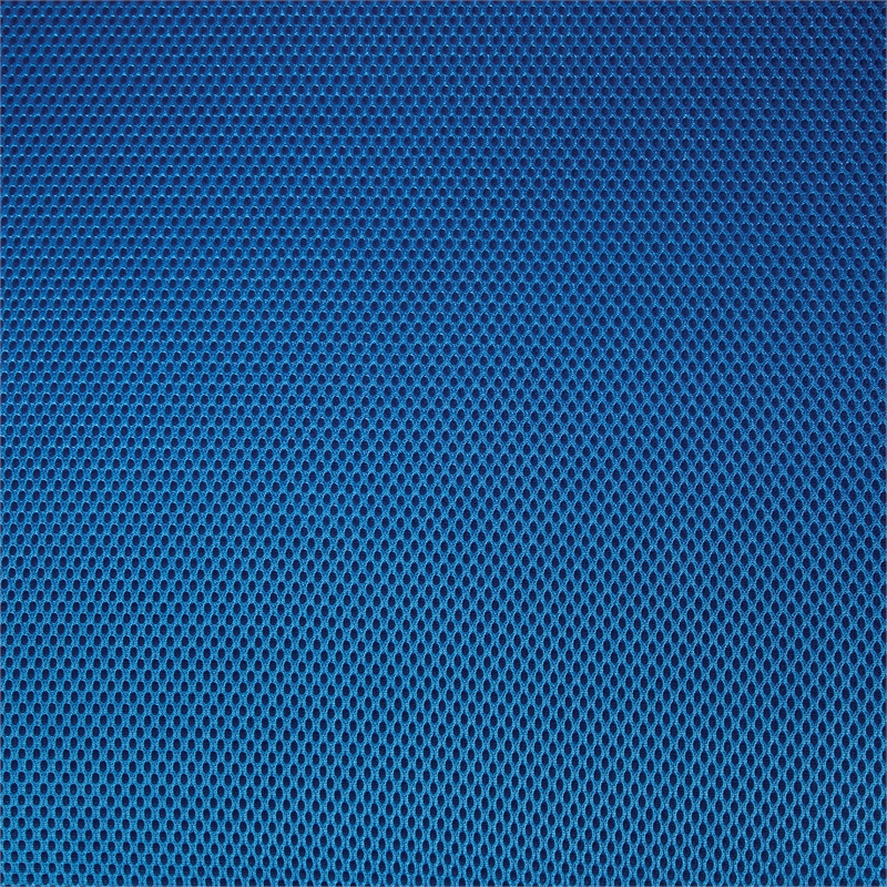 Gray Vertical Mesh Back Manager's Chair with Blue Mesh Fabric Seat