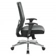 Black Vertical Mesh Back Manager's Chair with Black Bonded Leather Seat